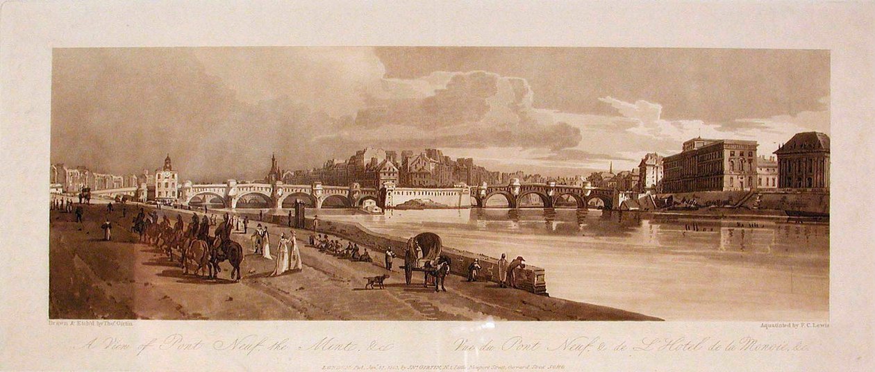 Veduta del Pont Neuf, della Zecca ecc. da Thomas Girtin