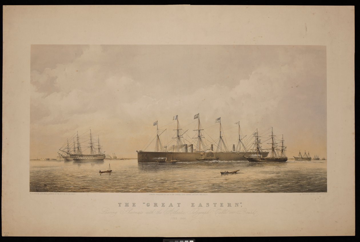 Il Great Eastern, partendo da Sheerness con a bordo il cavo telegrafico atlantico, giugno 1866 da Thomas Goldsworth Dutton