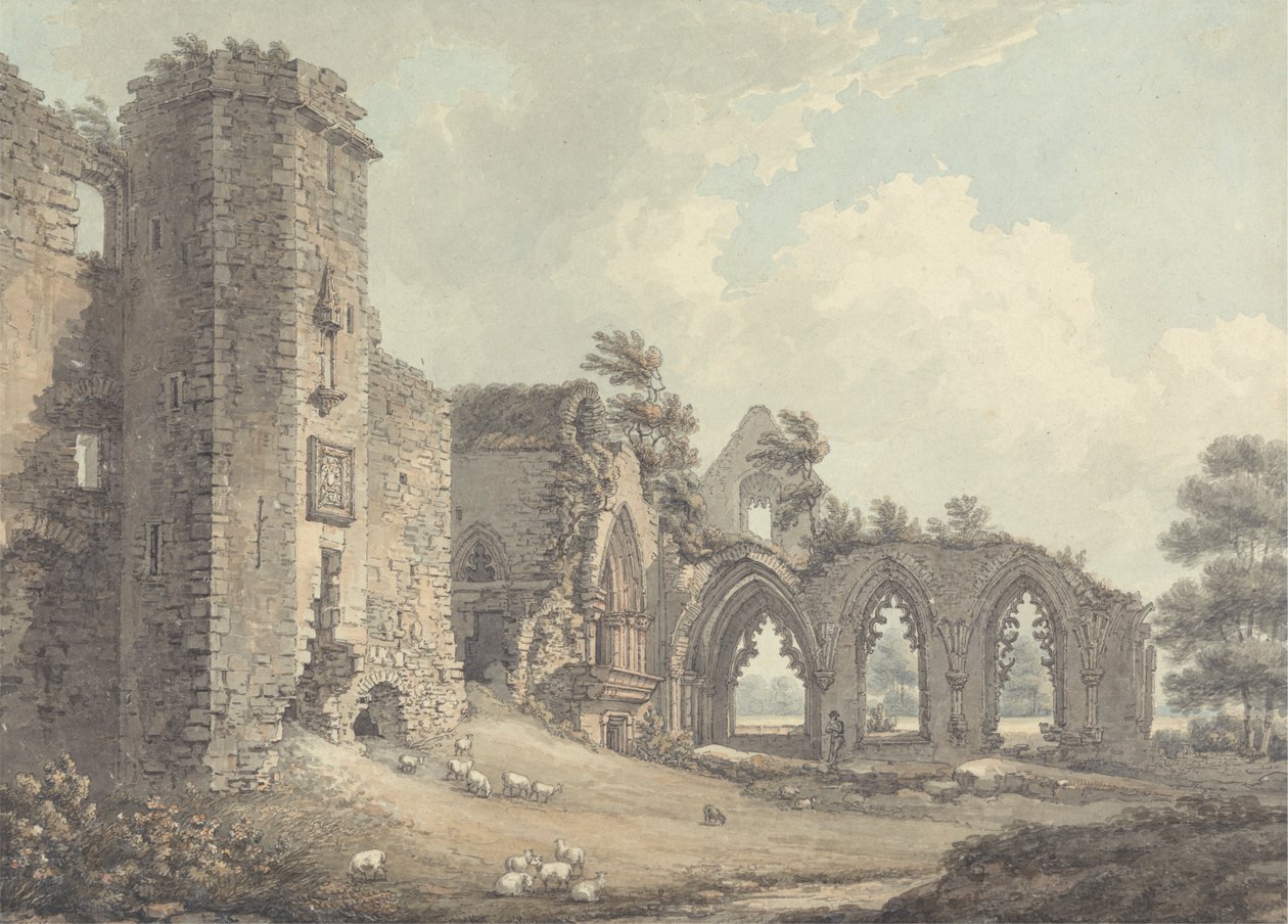 Le rovine del Collegio di Lincluden, vicino a Dumfries da Thomas Hearne