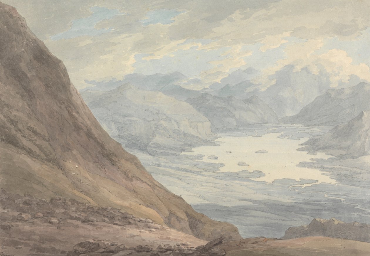 Vista da Skiddaw su Derwentwater da Thomas Hearne