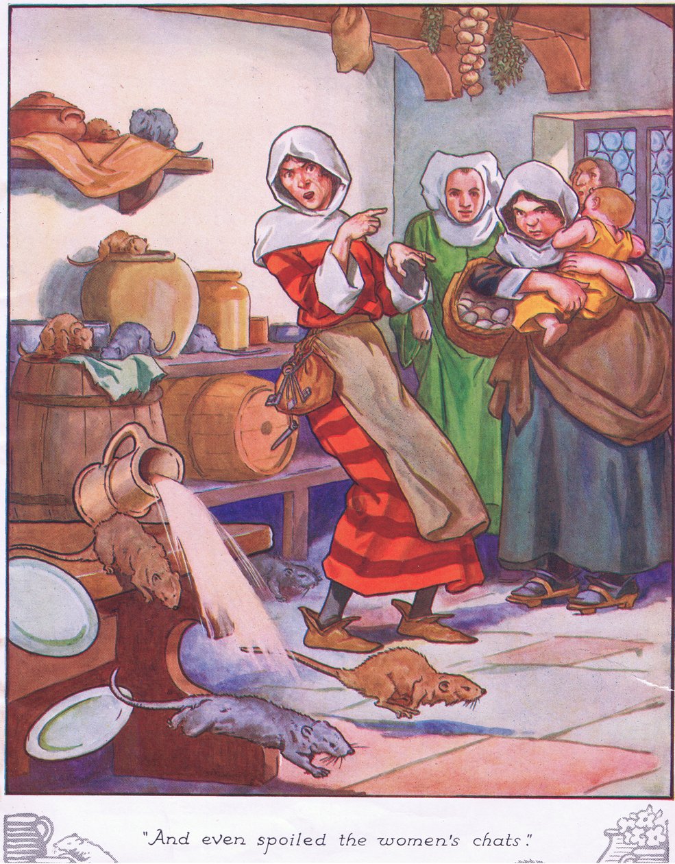 E ha anche rovinato le chiacchierate delle donne (litografia a colori) da Thomas Heath Robinson