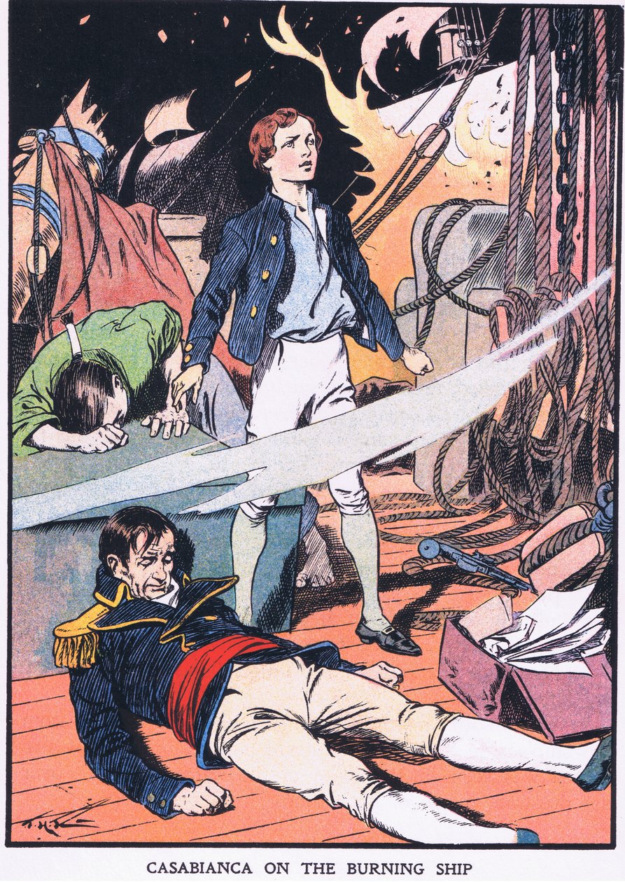 Casabianca (litografia a colori) da Thomas Heath Robinson