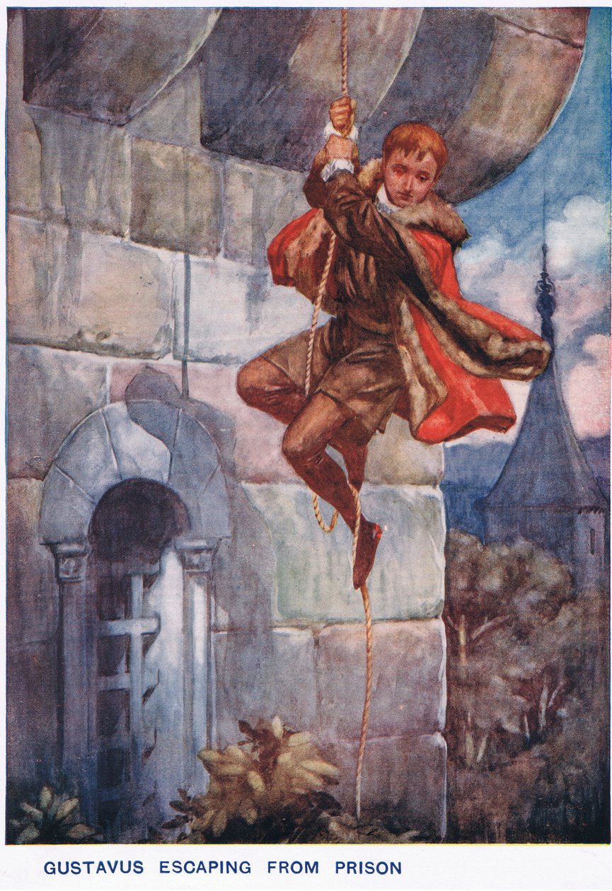 Gustavo evade dalla prigione da Thomas Heath Robinson