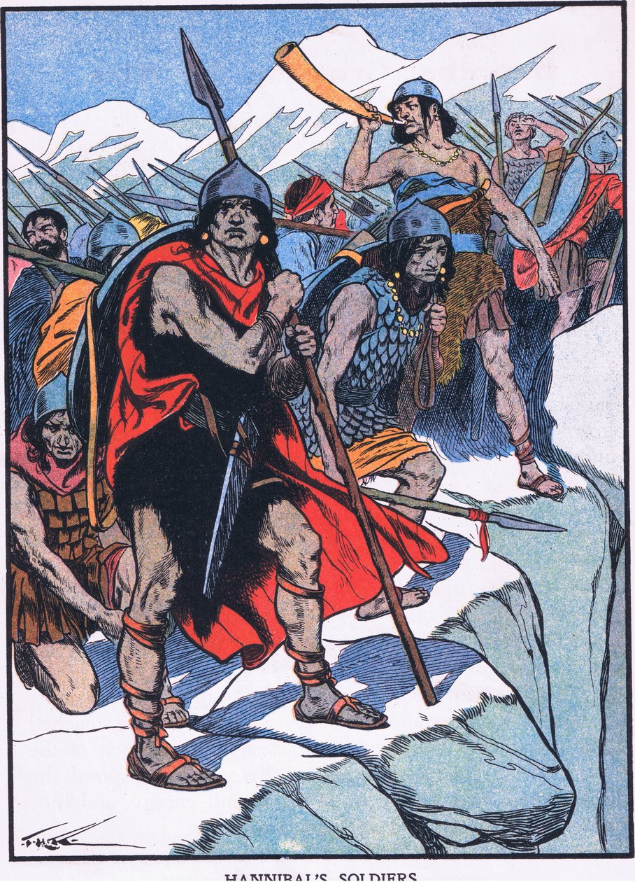 Soldati Annibali (litografia a colori) da Thomas Heath Robinson