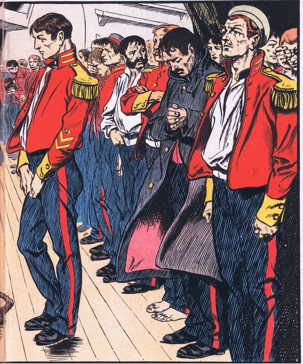 Gli eroi del Birkenhead (litografia a colori) da Thomas Heath Robinson