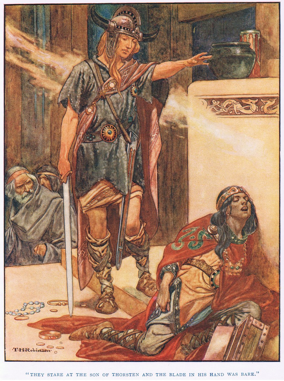 Guardano il figlio di Thorsten (litografia) da Thomas Heath Robinson