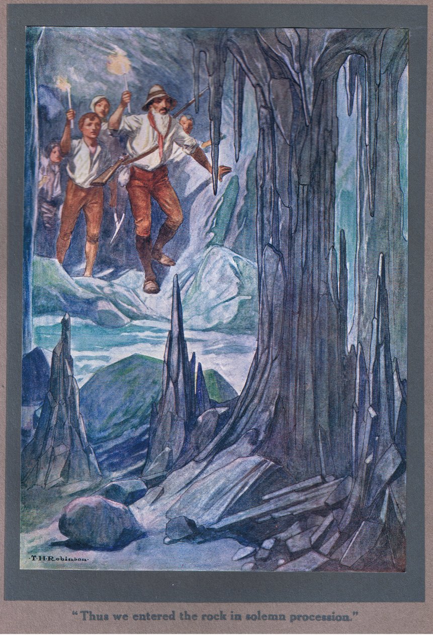 Così siamo entrati nella roccia in solenne processione (litografia a colori) da Thomas Heath Robinson