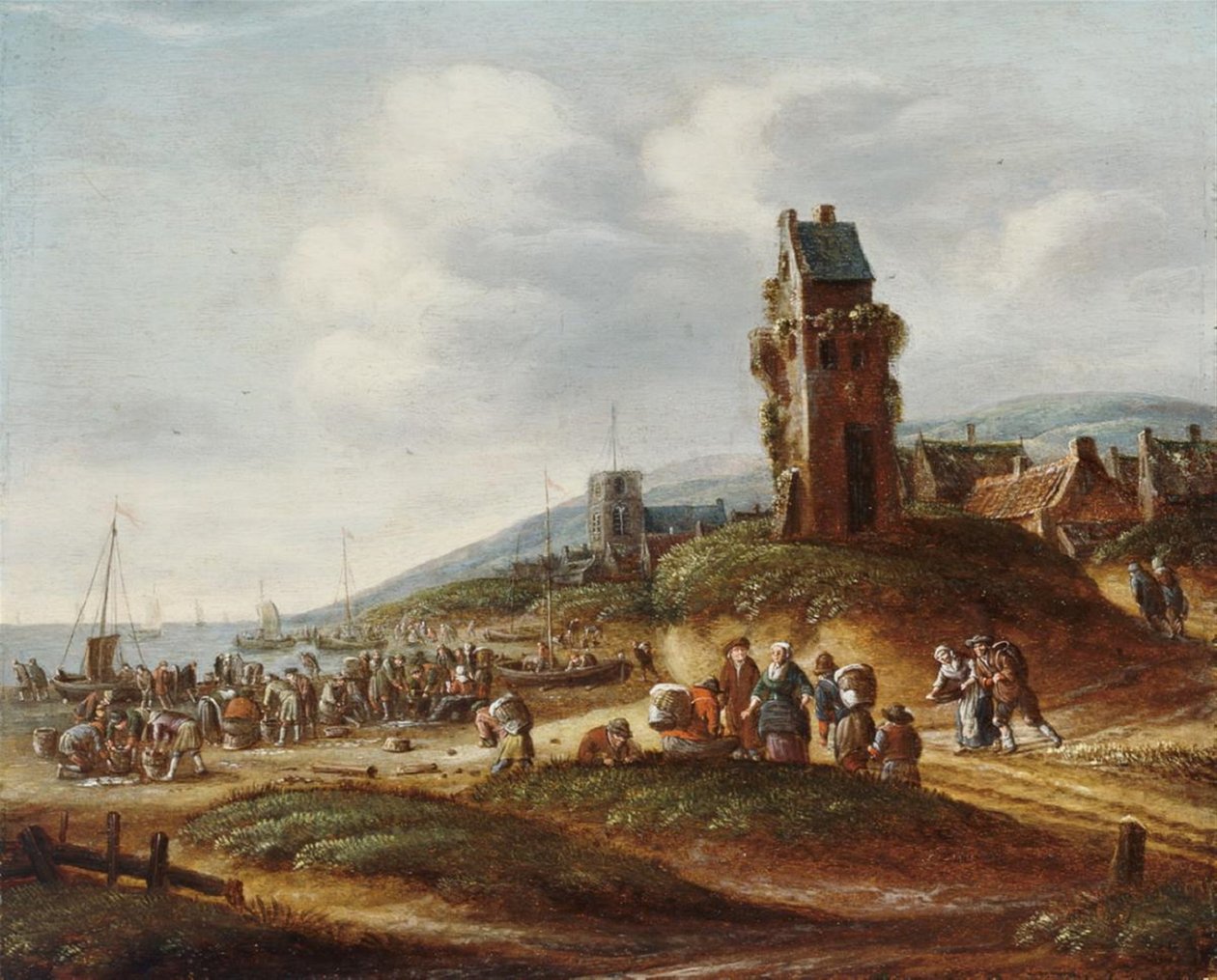 Pescatori scaricano il loro pescato sulla spiaggia vicino a Egmond da Thomas Heeremans