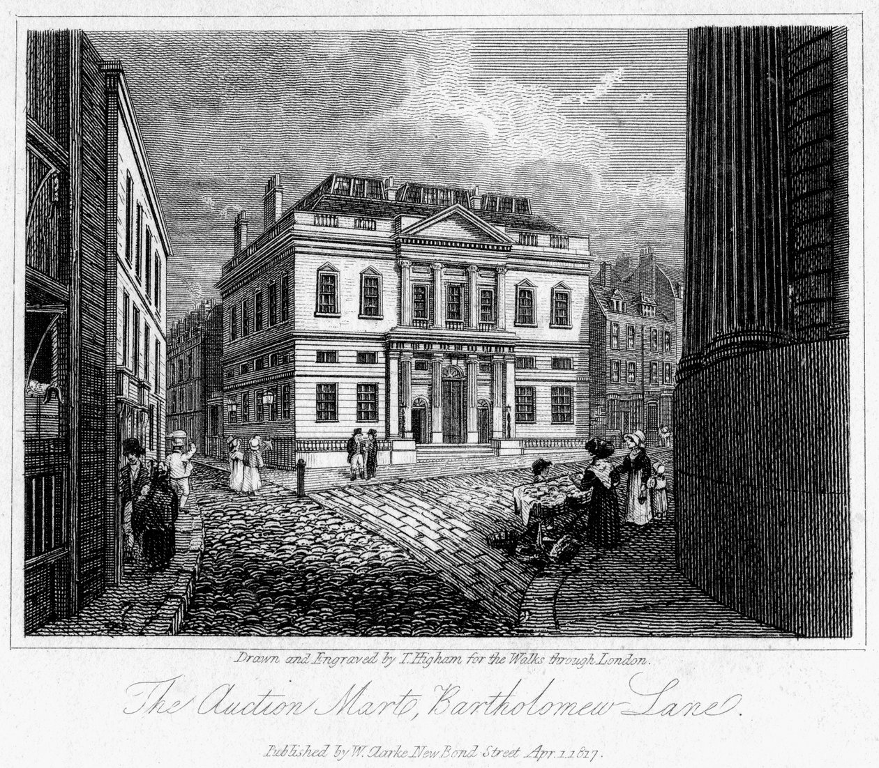 Il Mercato delle Aste, Bartholomew Lane, Città di Londra da Thomas Higham