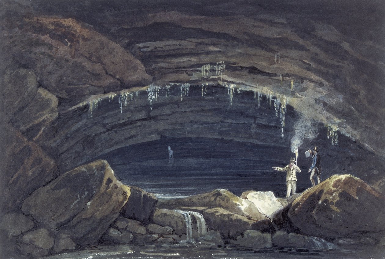 Apertura della grotta a Porth yr Ogof da Thomas Hornor