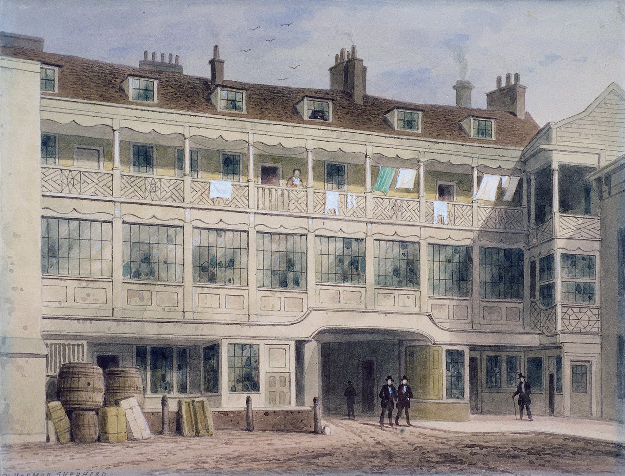 Belle Sauvage Yard, Ludgate Hill, Londra da Thomas Hosmer Shepherd