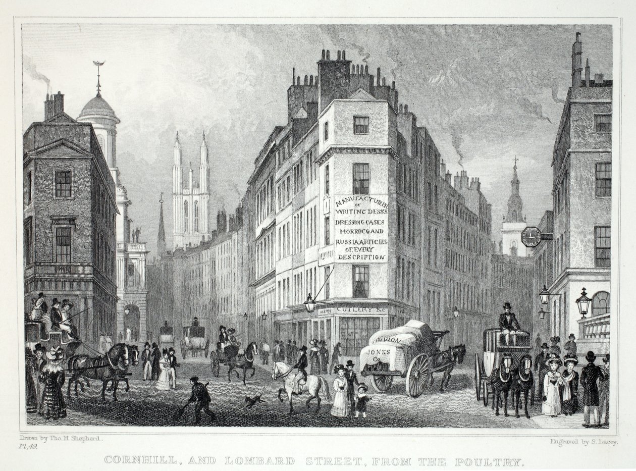 Cornill e Lombard Street, dal Poultry, da 