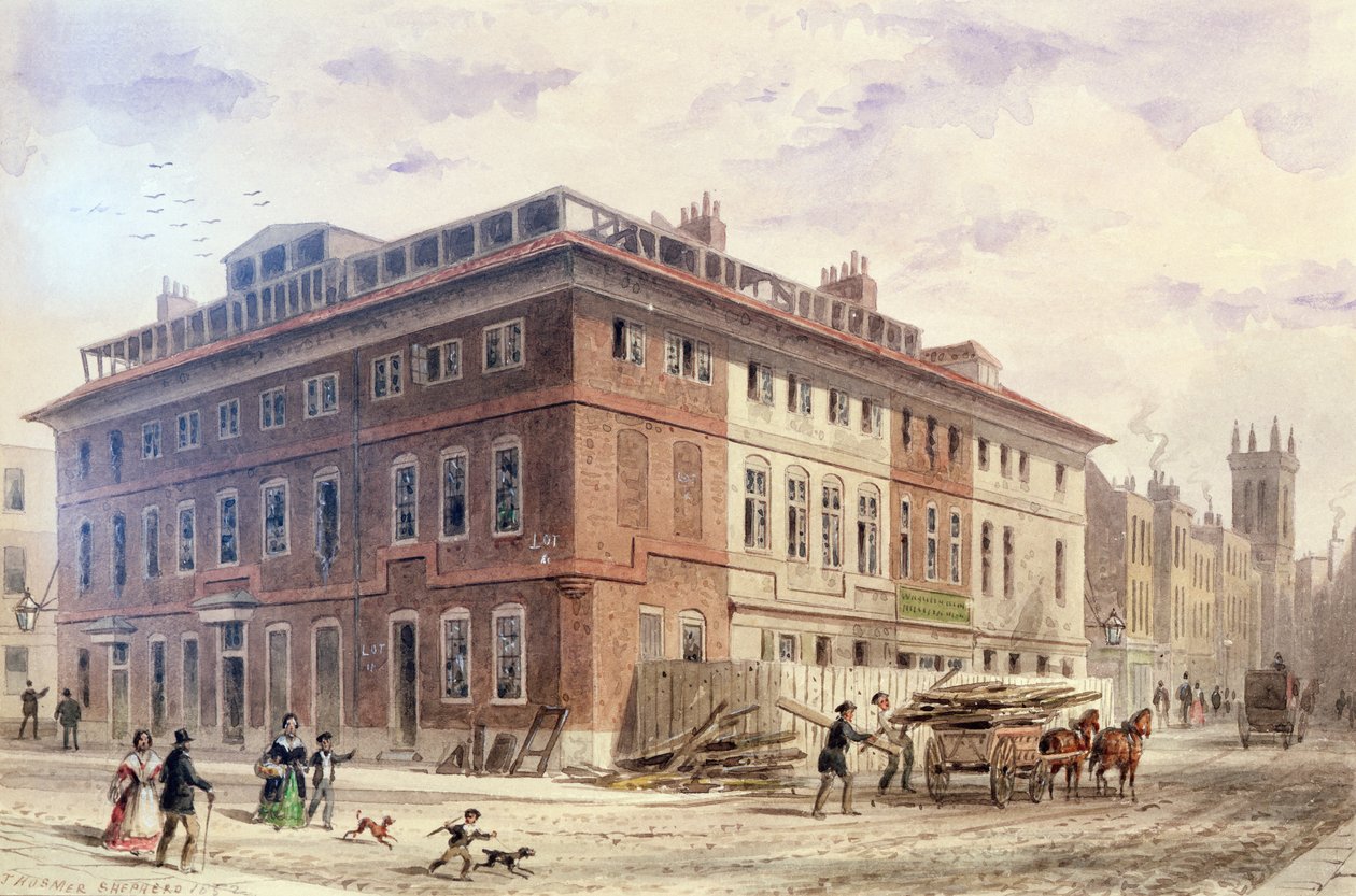 Vecchia Casa in New Street Square, Fronte Sud-Est da Thomas Hosmer Shepherd