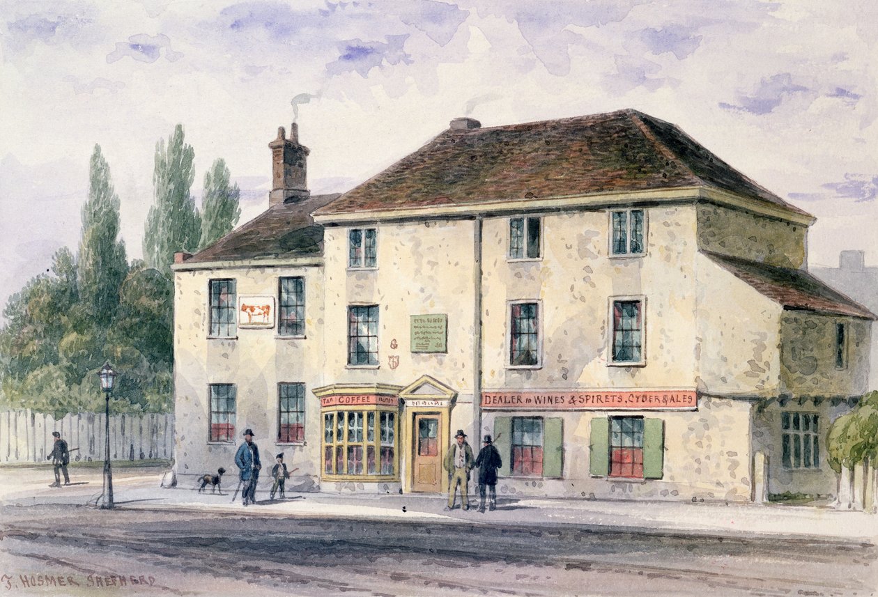 Pied Bull Public House, 1848 da Thomas Hosmer Shepherd