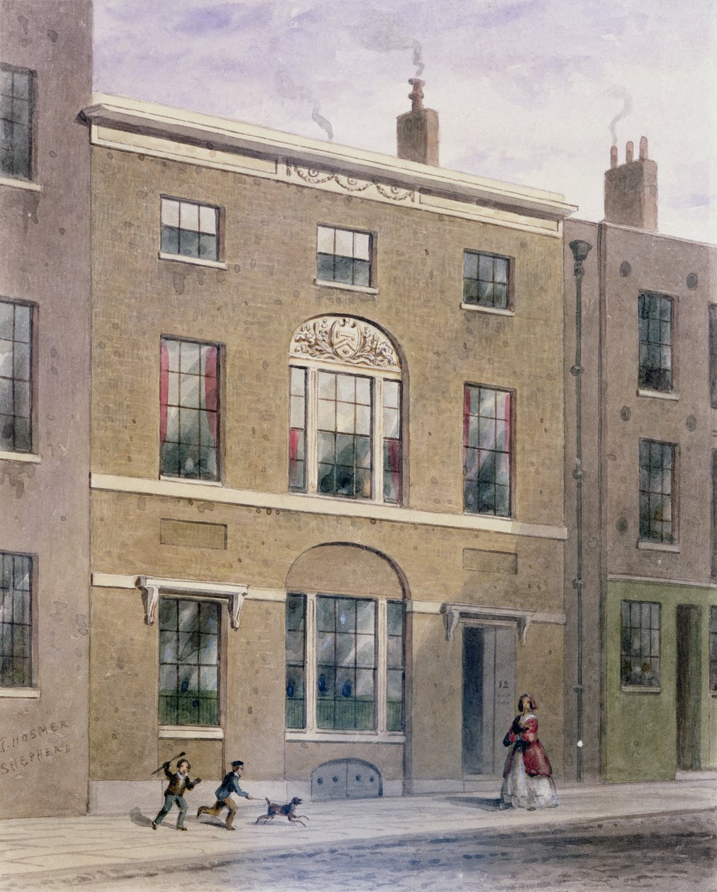 Plumbers Hall in Great Bush Lane, Cannon Street, 1851 da Thomas Hosmer Shepherd
