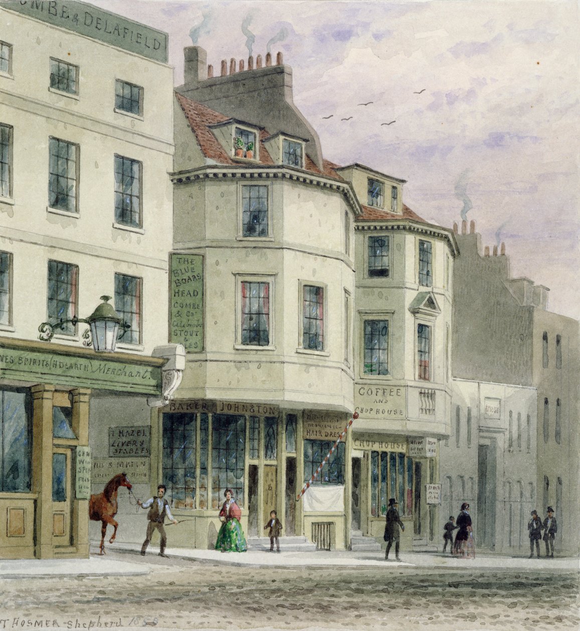 The Boars Head Inn, King Street, Westminster, 1858 da Thomas Hosmer Shepherd