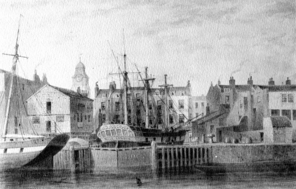 Il Molo delle Armi a Wapping, 1850 da Thomas Hosmer Shepherd