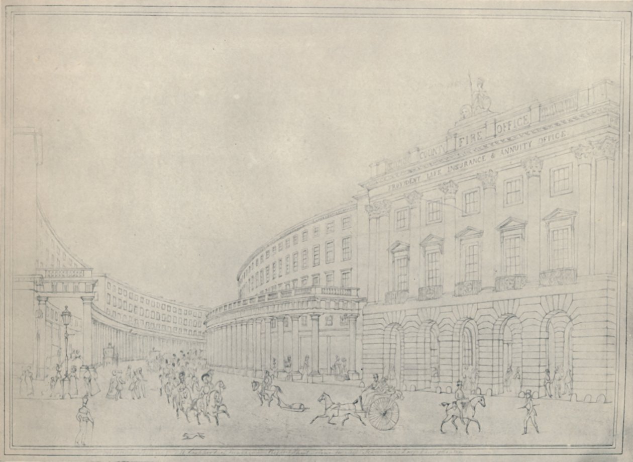 Il Quadrante, Regent Street, 1822 da Thomas Hosmer Shepherd