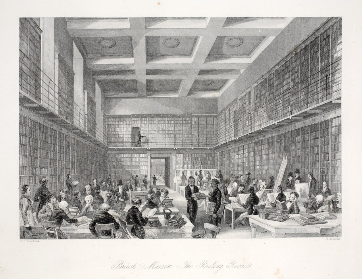 Sala di lettura e biblioteca al British Museum, da 