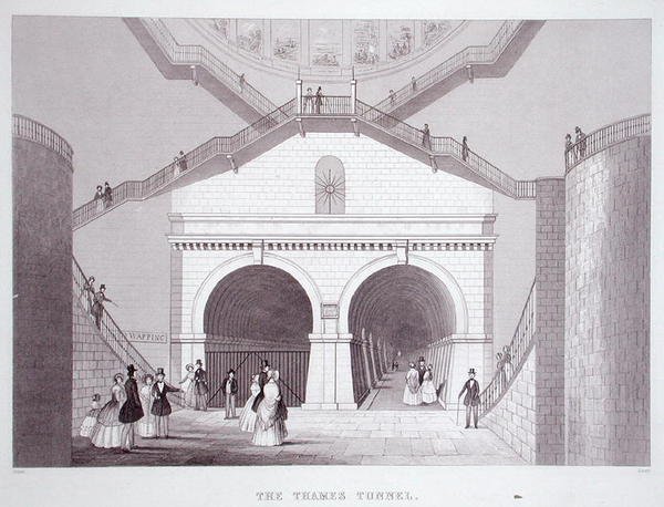 Il Tunnel del Tamigi, c.1851-55 da Thomas Hosmer Shepherd