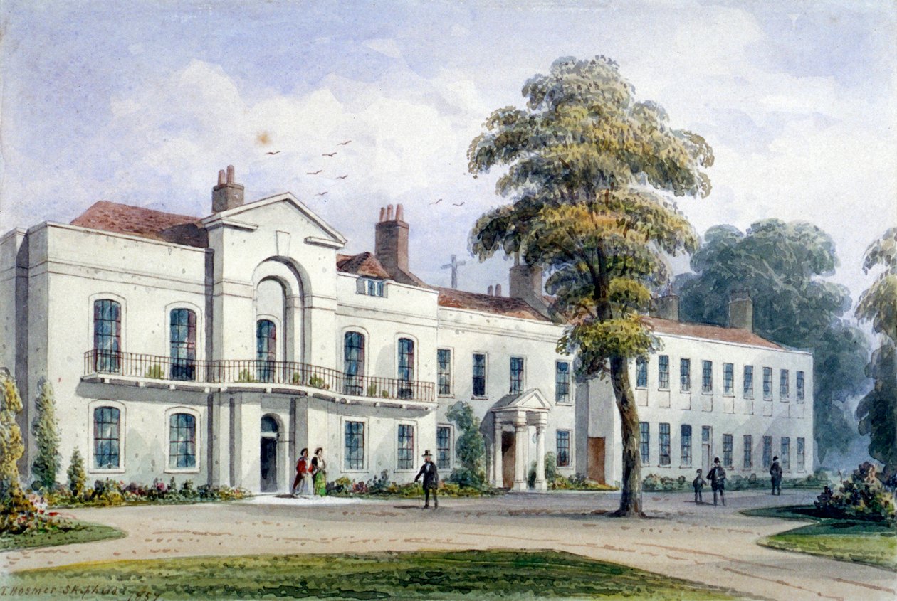 Veduta di Brompton Lodge, Kensington, Londra da Thomas Hosmer Shepherd