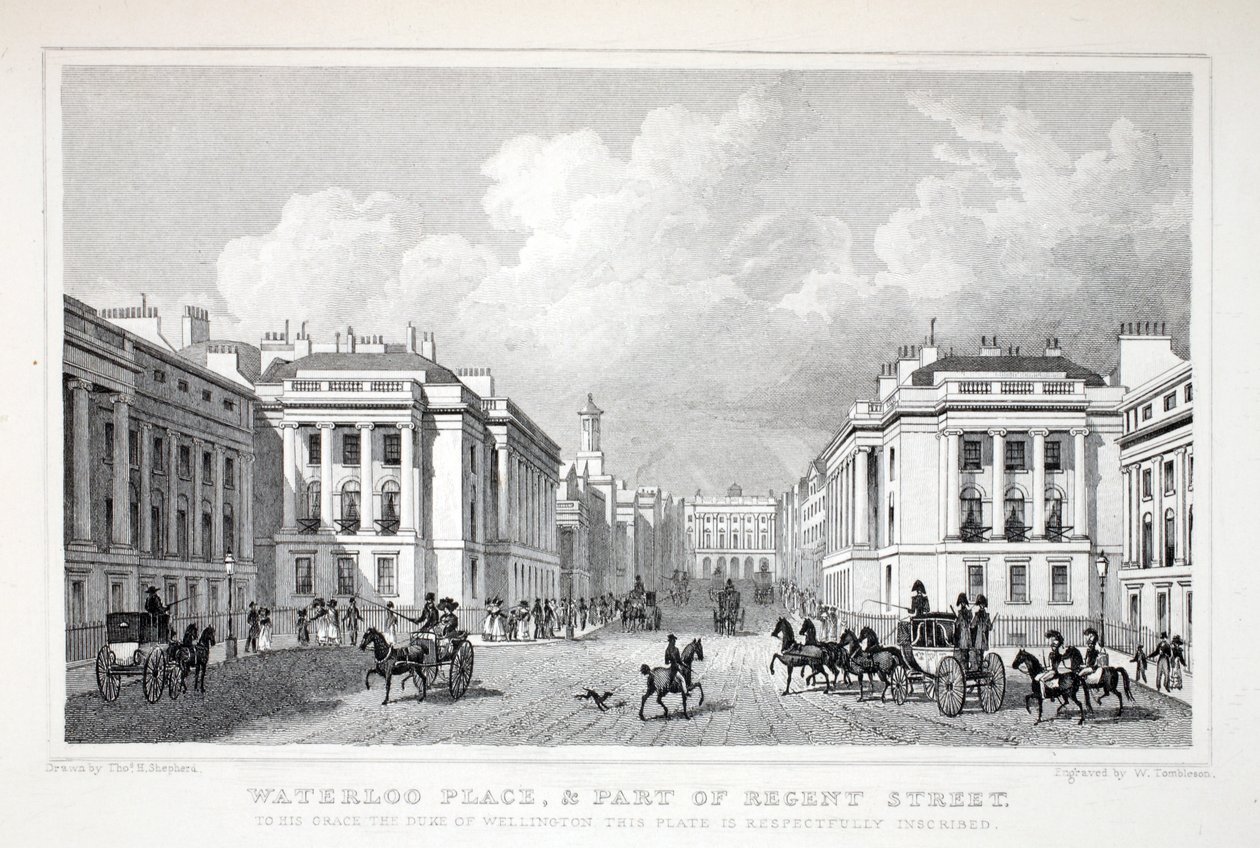 Waterloo Place e parte di Regent Street, da 
