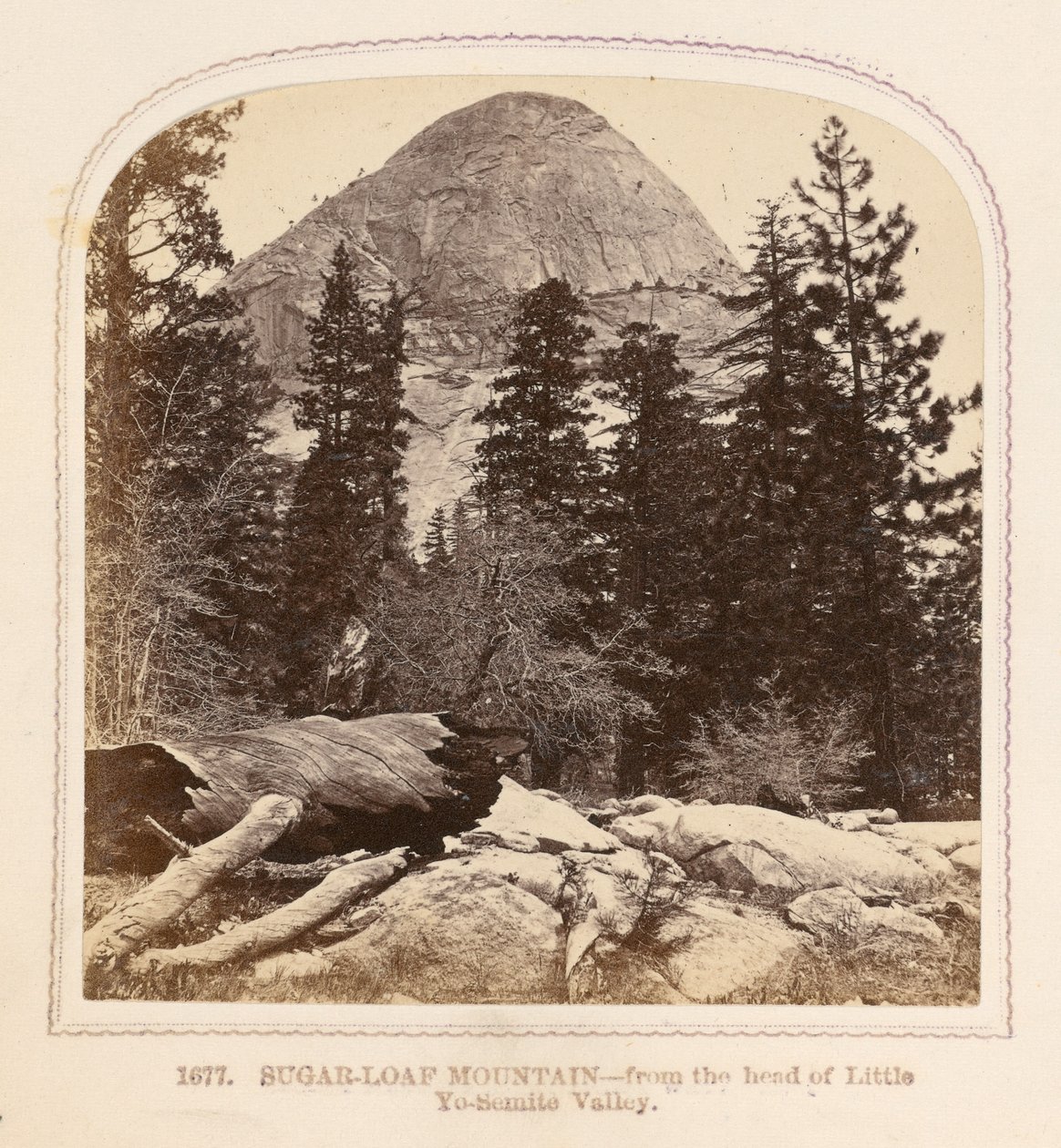 Il Monte Pan di Zucchero - dalla testa della Little Yo-Semite Valley da Thomas Houseworth