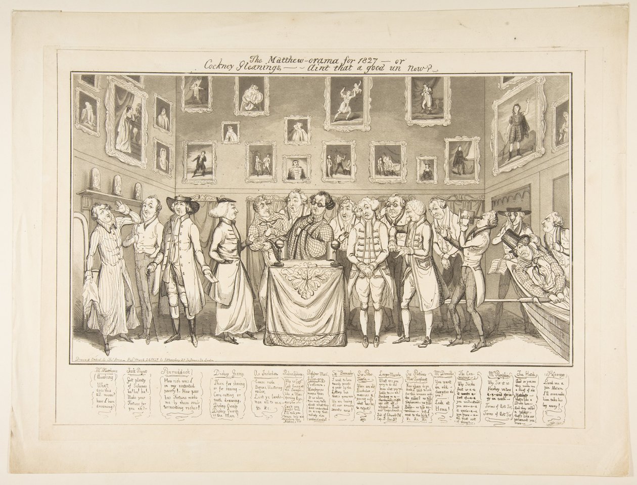 Il Matthew-orama per il 1827 o Cockney Gleanings, non è un buon un ora, 26 marzo 1827 da Thomas Howell Jones