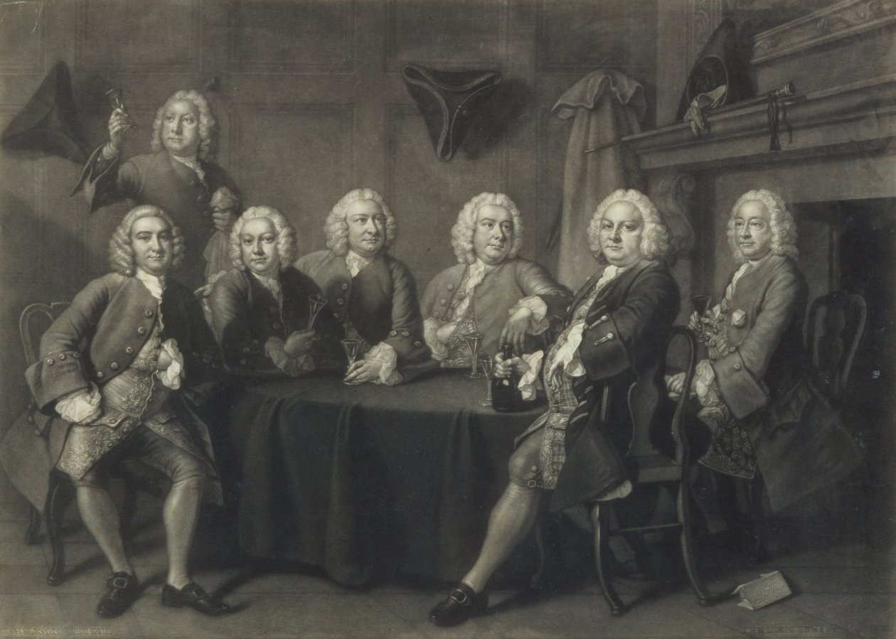 Il club degli Aldermen di Benn, inciso da J. Faber da Thomas Hudson