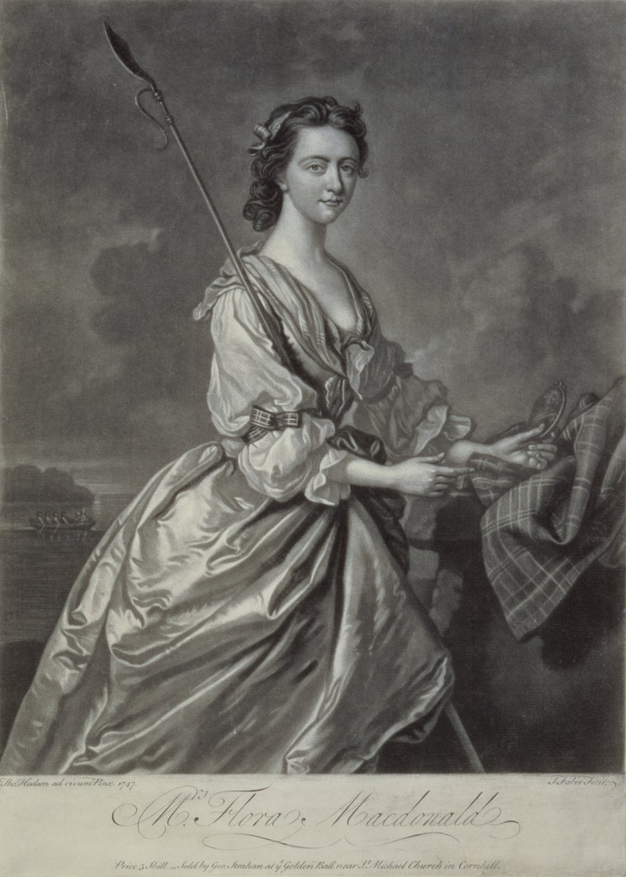 Flora MacDonald (1722-90), incisa da J. Faber, 1747 da Thomas Hudson