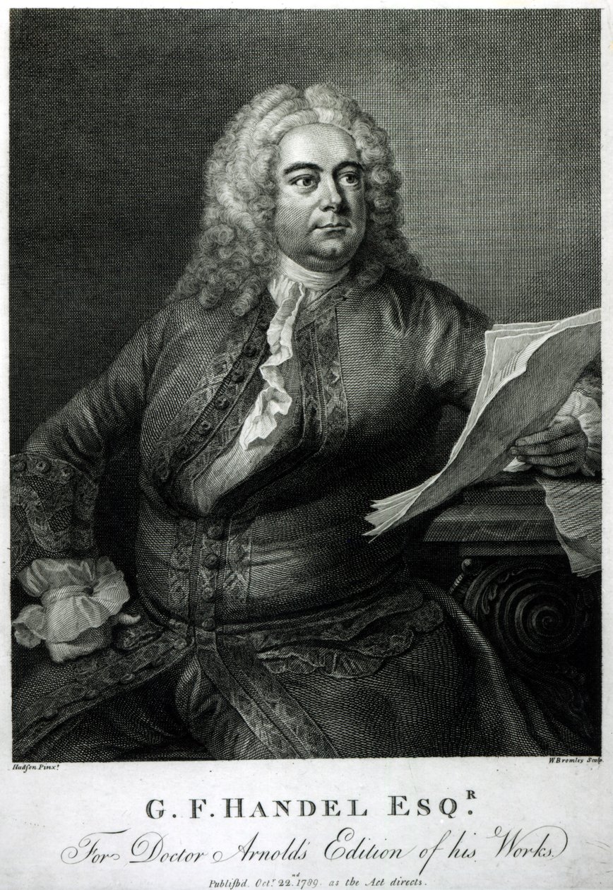 George Frederick Handel (1685-1759), inciso da William Bromley (1769-1842), per l
