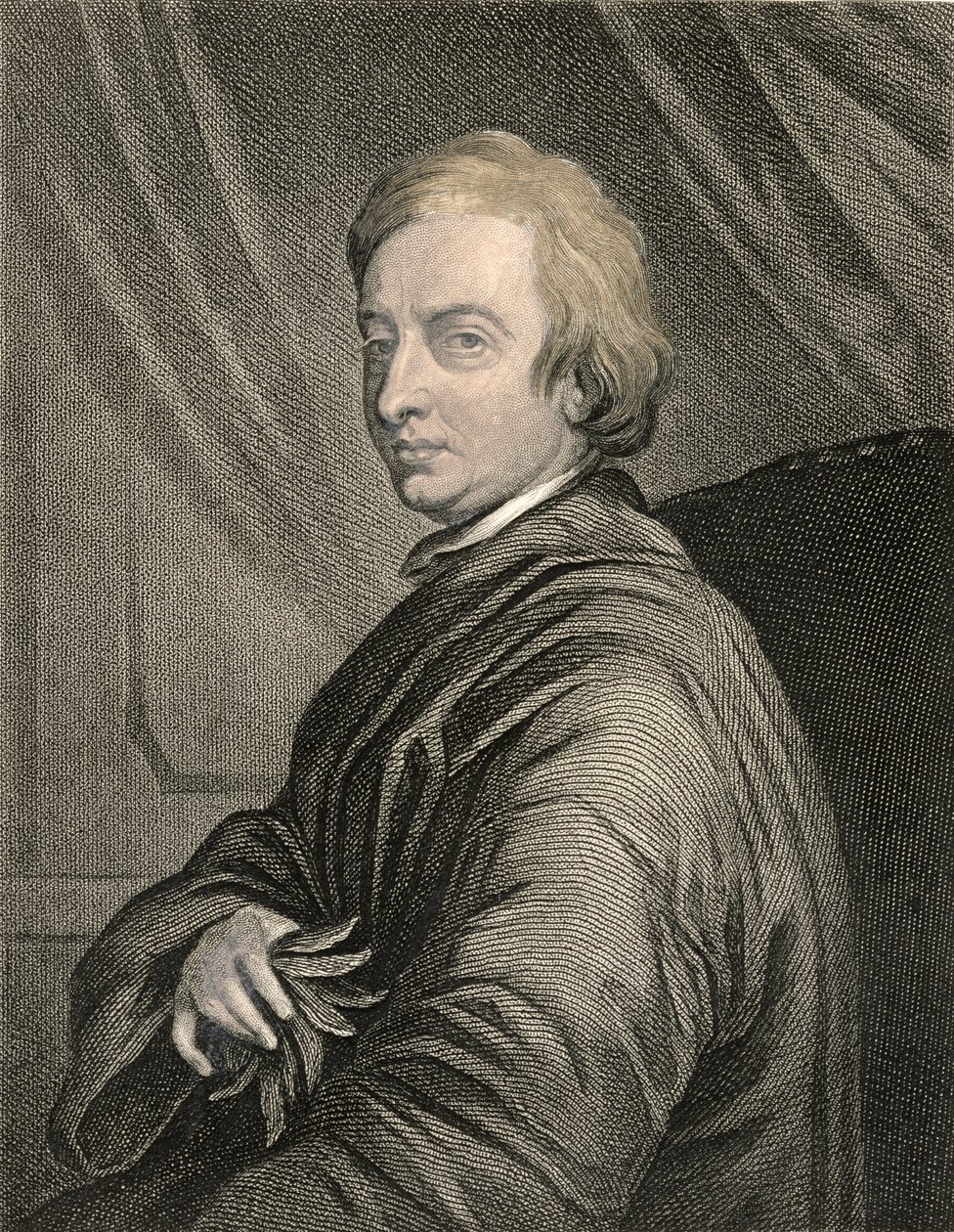 Ritratto di John Dryden (1631-1700) inciso da Charles Edward Wagstaff (n.1808) pub. da William Mackenzie da Thomas Hudson