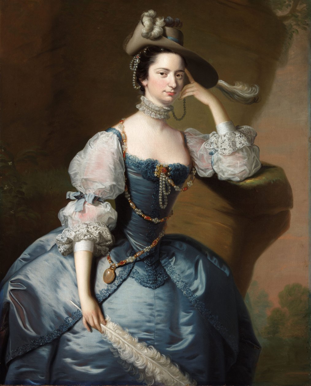 Ritratto di Margaret, Lady Oxenden, c. 1755 da Thomas Hudson