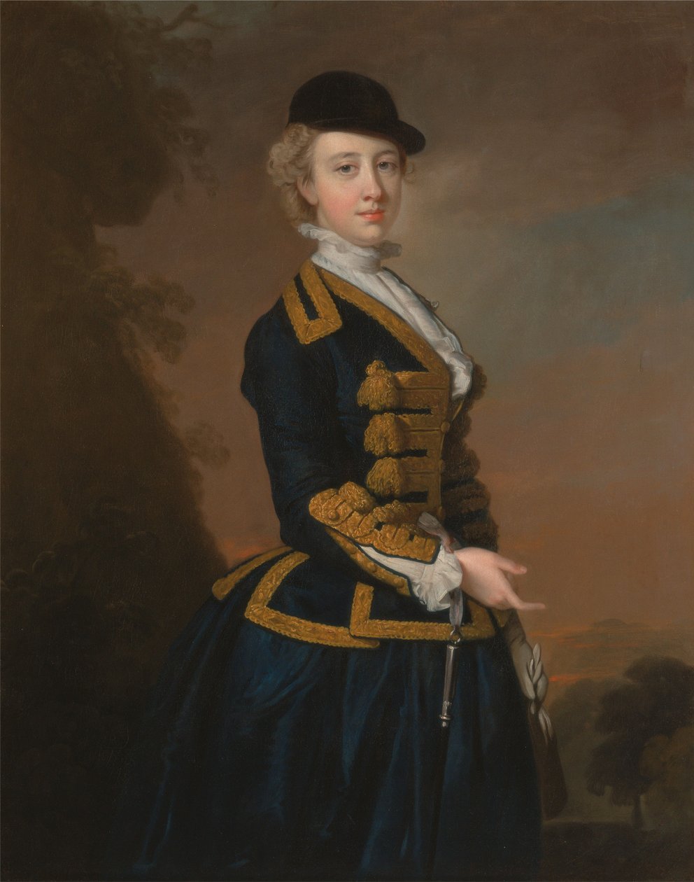 Ritratto di una giovane donna della famiglia Fortesque del Devon da Thomas Hudson