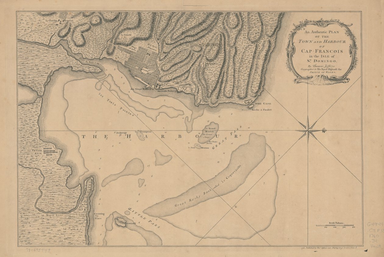 Pianta autentica della città e del porto di Cap-François, nell