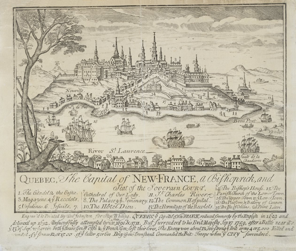 QUEBEC, La Capitale della NUOVA-FRANCIA, un Vescovado e Sede della Corte Sovrana da Thomas Johnston