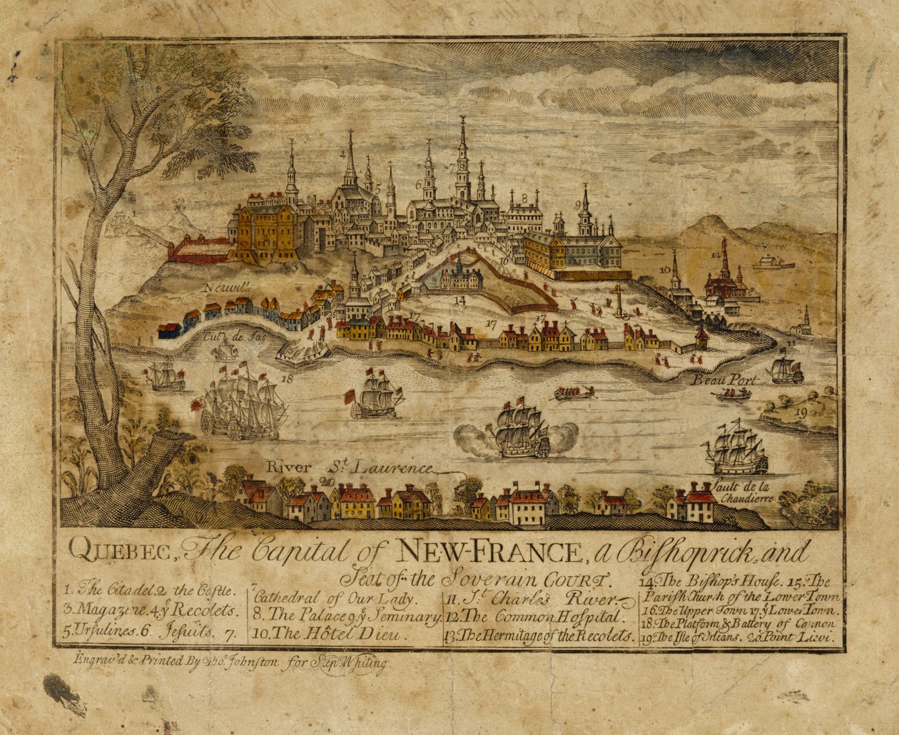 Quebec, La Capitale della Nuova Francia, un Vescovado e Sede della Corte Sovrana da Thomas Johnston