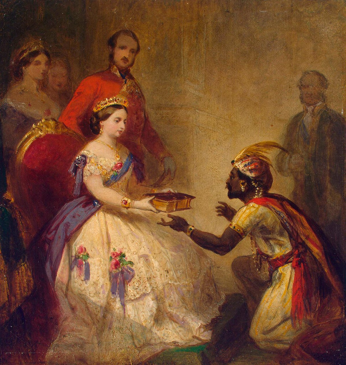 La regina Vittoria dona la Bibbia a un capo africano, 1861 da Thomas Jones Barker