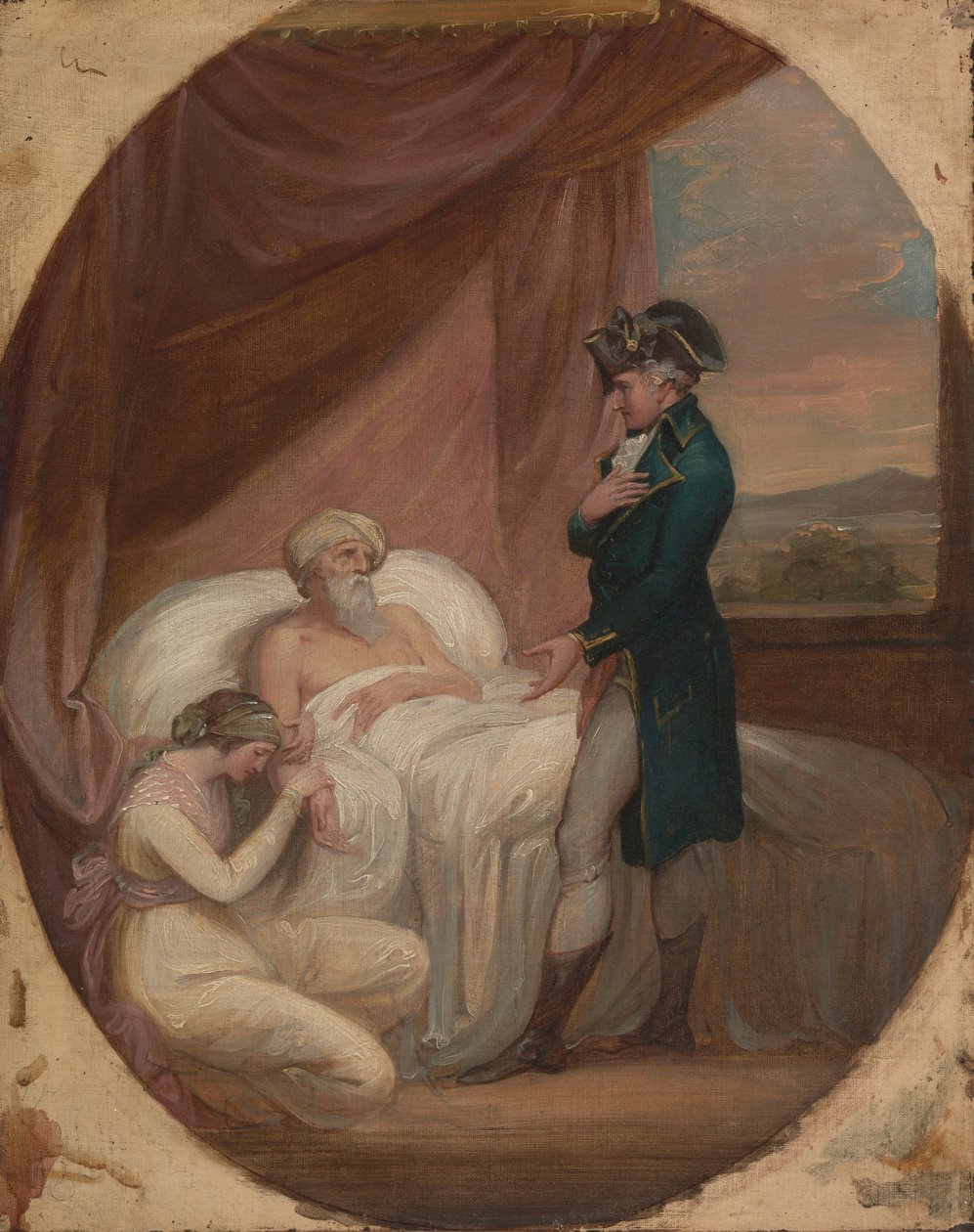 Il bramino che affida sua figlia Coraly alle cure di Blandford da Thomas Kirk
