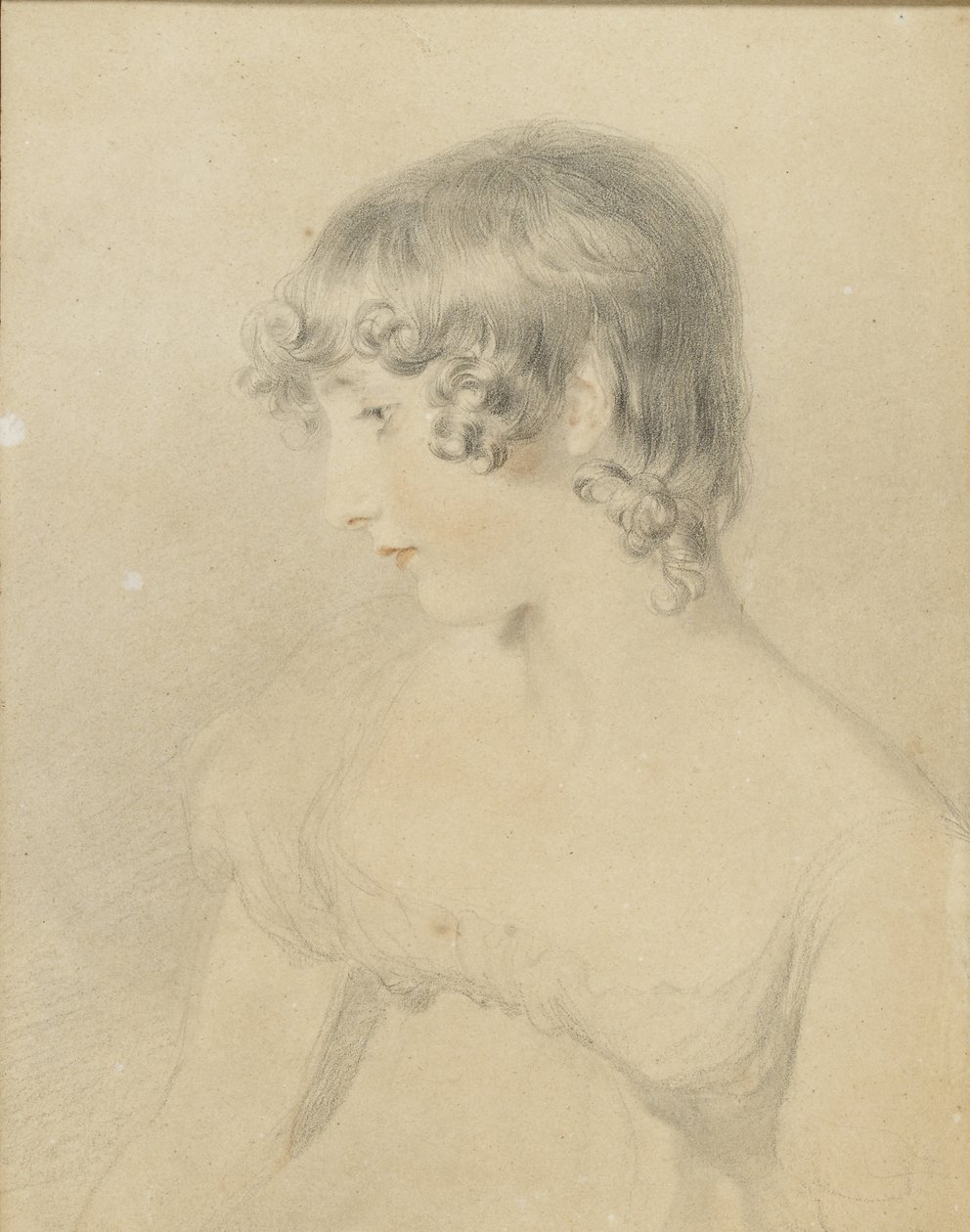 Ritratto busto di Susan Bloxam, girato di profilo a sinistra, 1818 da Thomas Lawrence