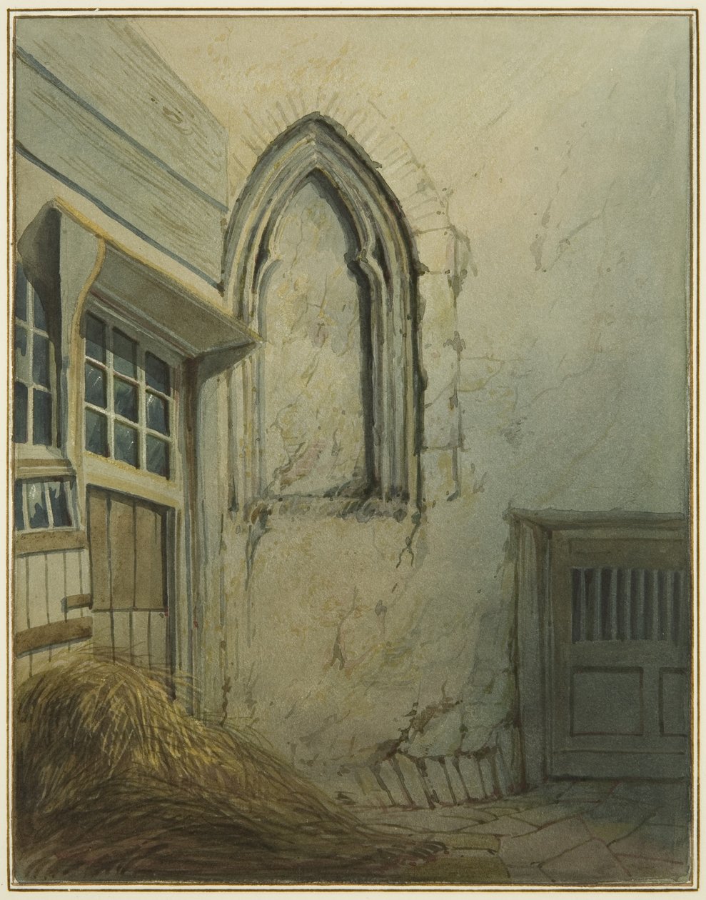 Un piccolo cortile adiacente a un passaggio da Baldwin Street a St Nicholas Street da Thomas Leeson the Elder Rowbotham