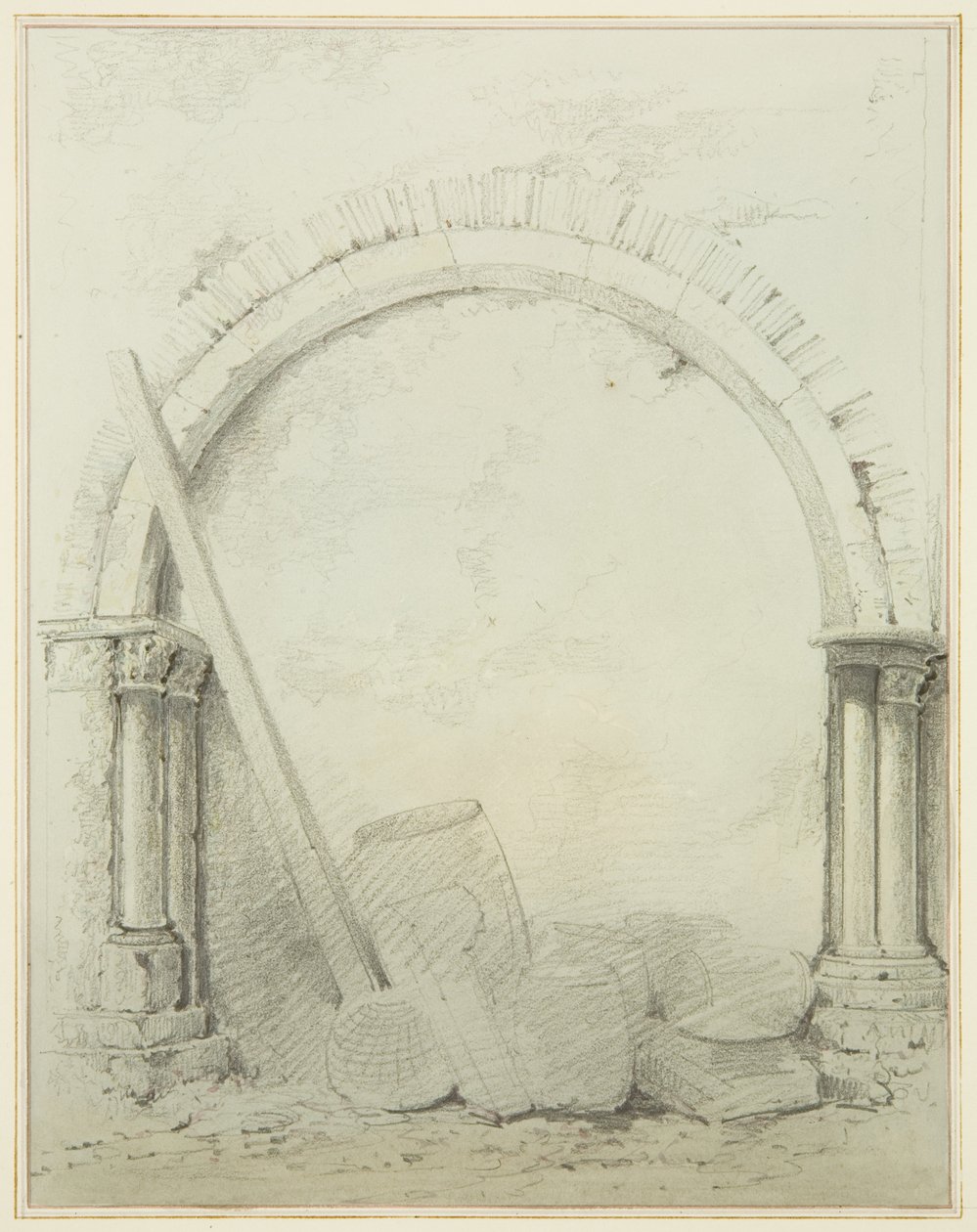 Archi e colonne nei locali di Mereweather tra Via Nicholas e Via Corn da Thomas Leeson the Elder Rowbotham