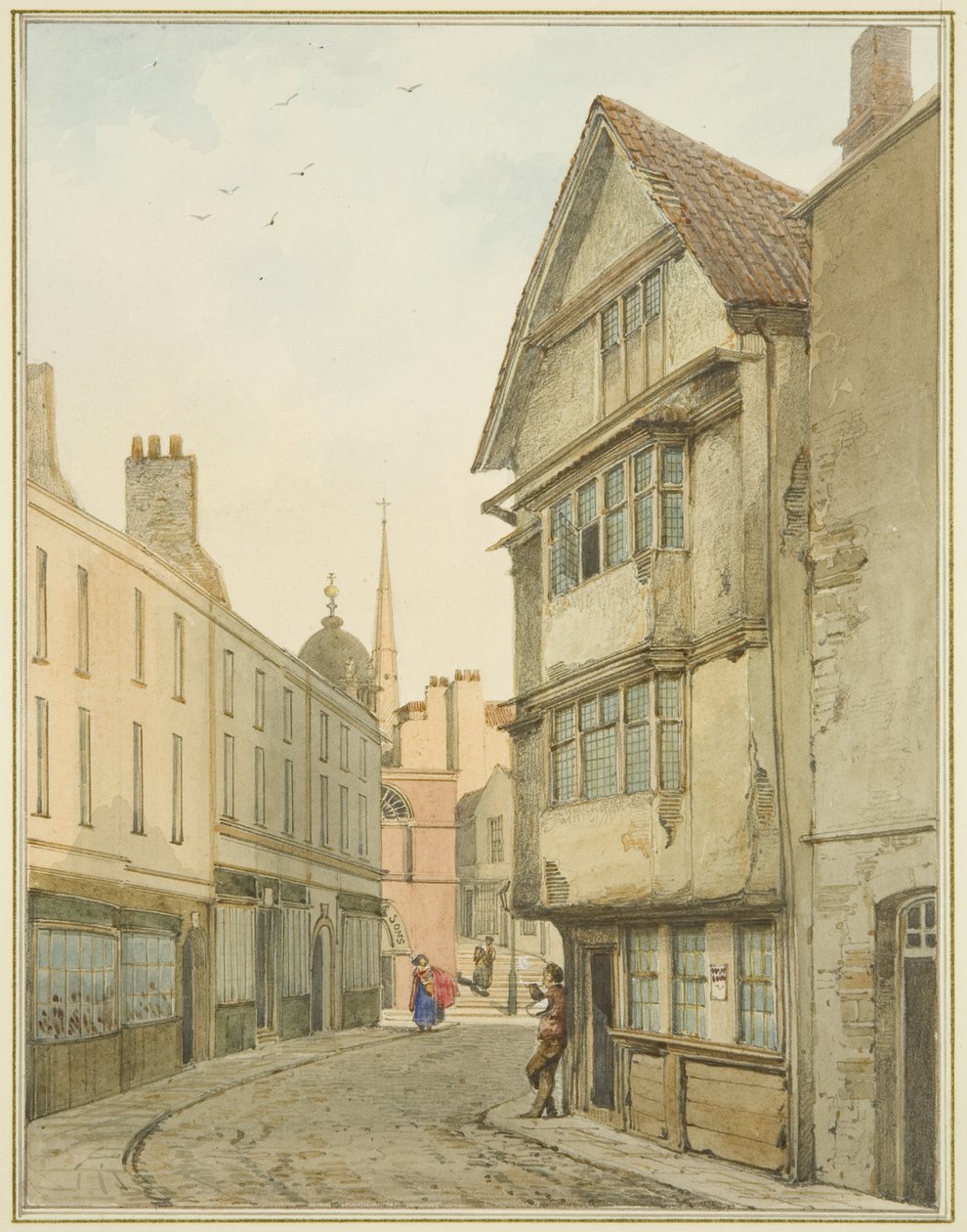 Back Street, vista nord verso Baldwin Street da Thomas Leeson the Elder Rowbotham
