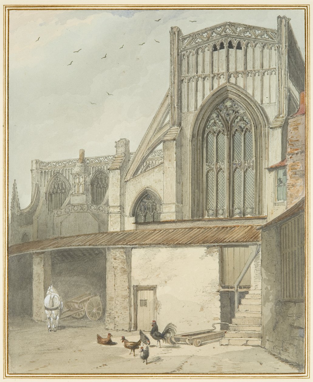 Estremità del transetto nord di St Mary Redcliffe da Thomas Leeson the Elder Rowbotham