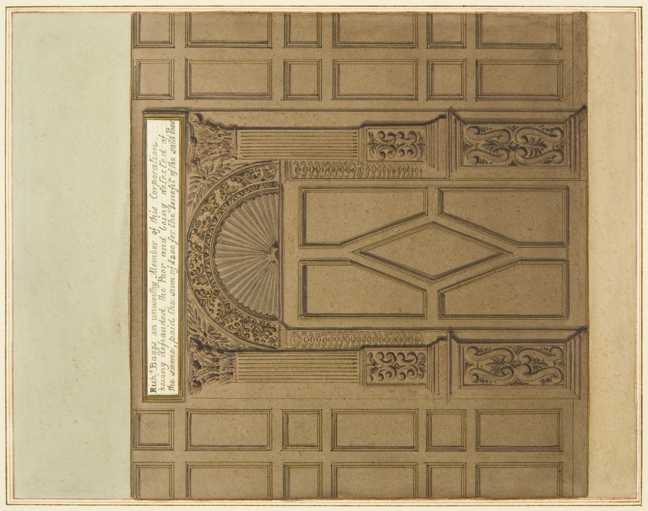 Porta interna della Grande Sala della Zecca, ora Ospedale di San Pietro da Thomas Leeson the Elder Rowbotham