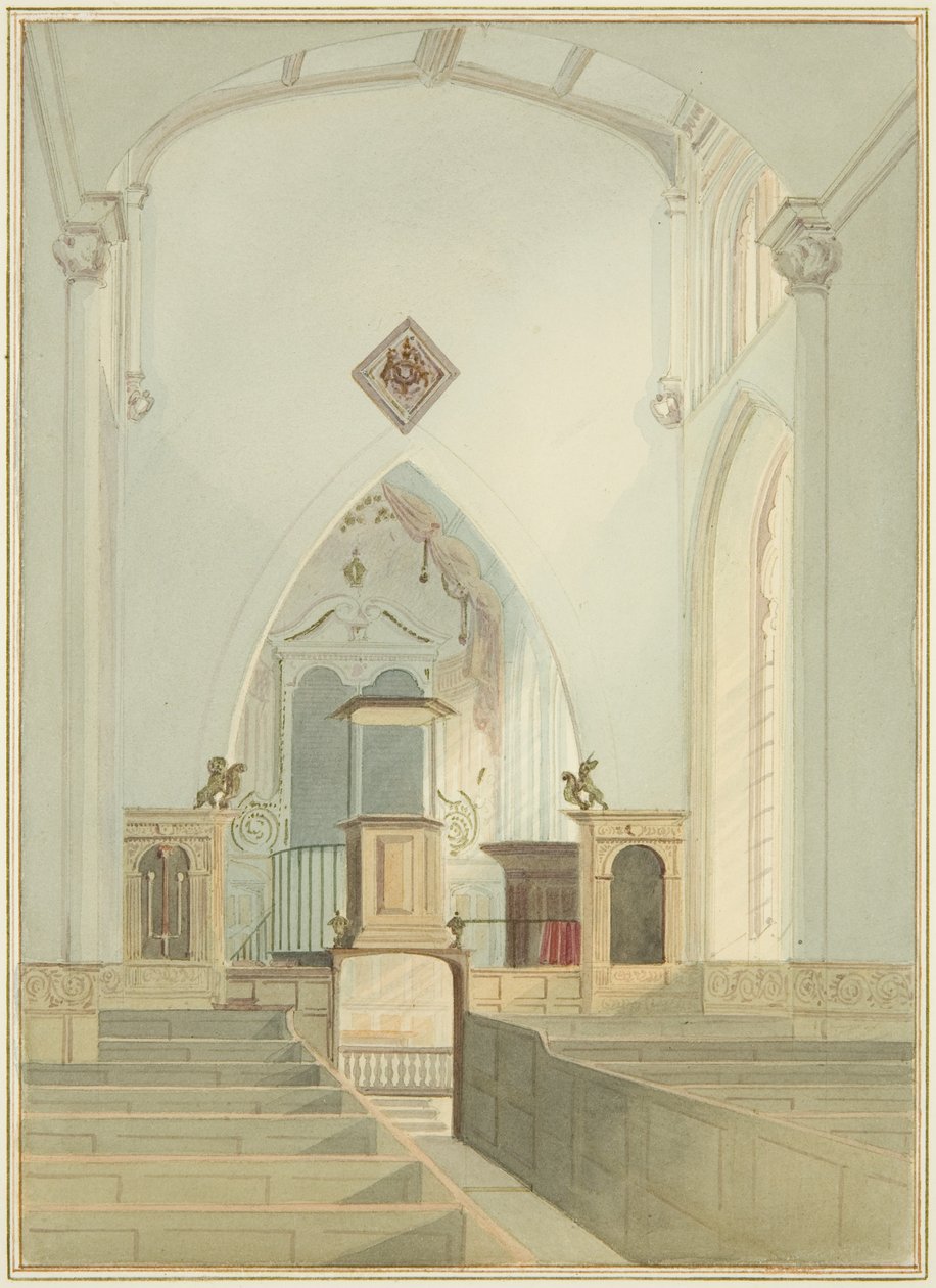 Interno della Chiesa di San Giovanni da Thomas Leeson the Elder Rowbotham