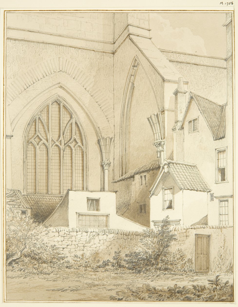 Angolo nord-ovest della Cattedrale di Bristol da Thomas Leeson the Elder Rowbotham