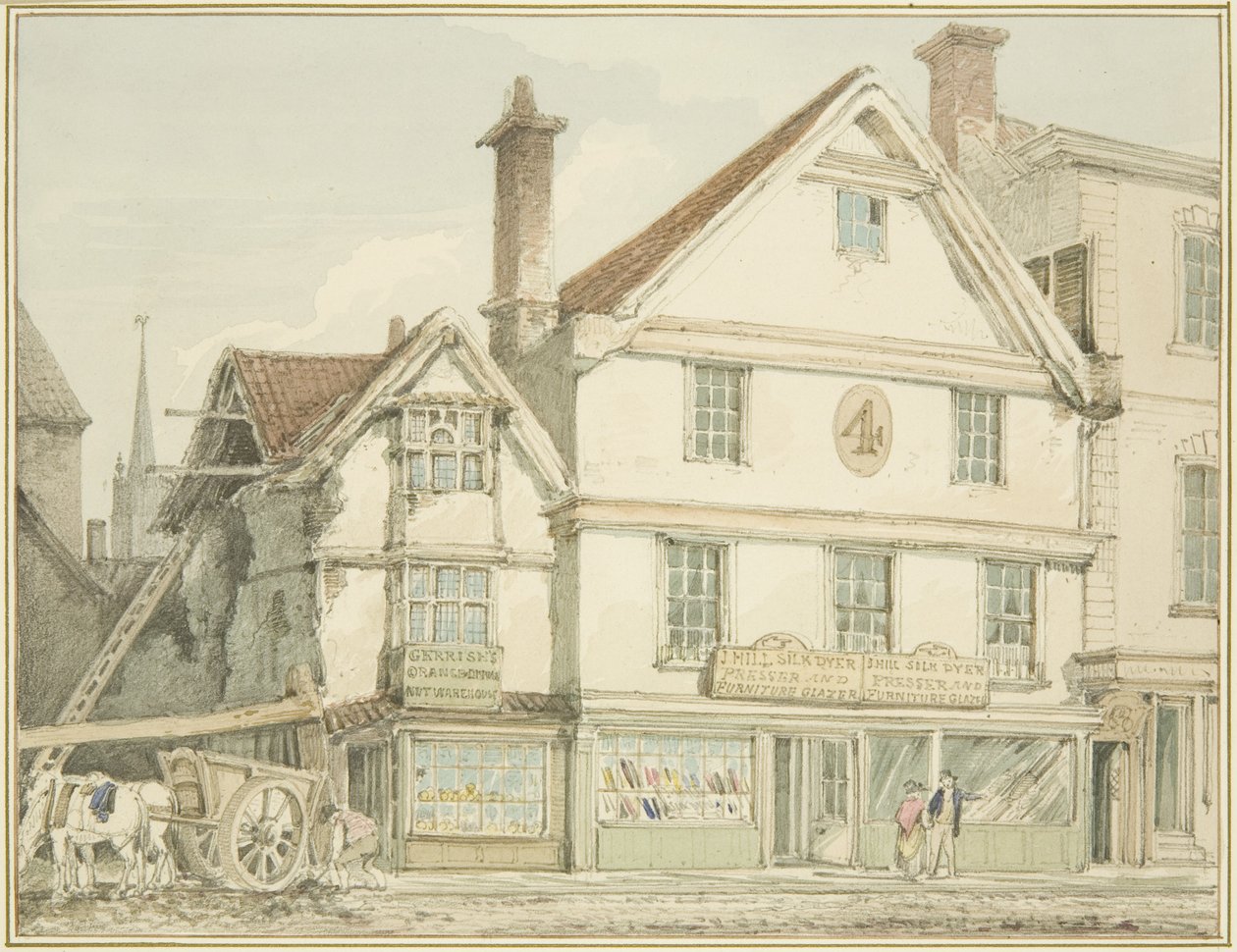 Angolo nord-ovest di Broadmead da Thomas Leeson the Elder Rowbotham