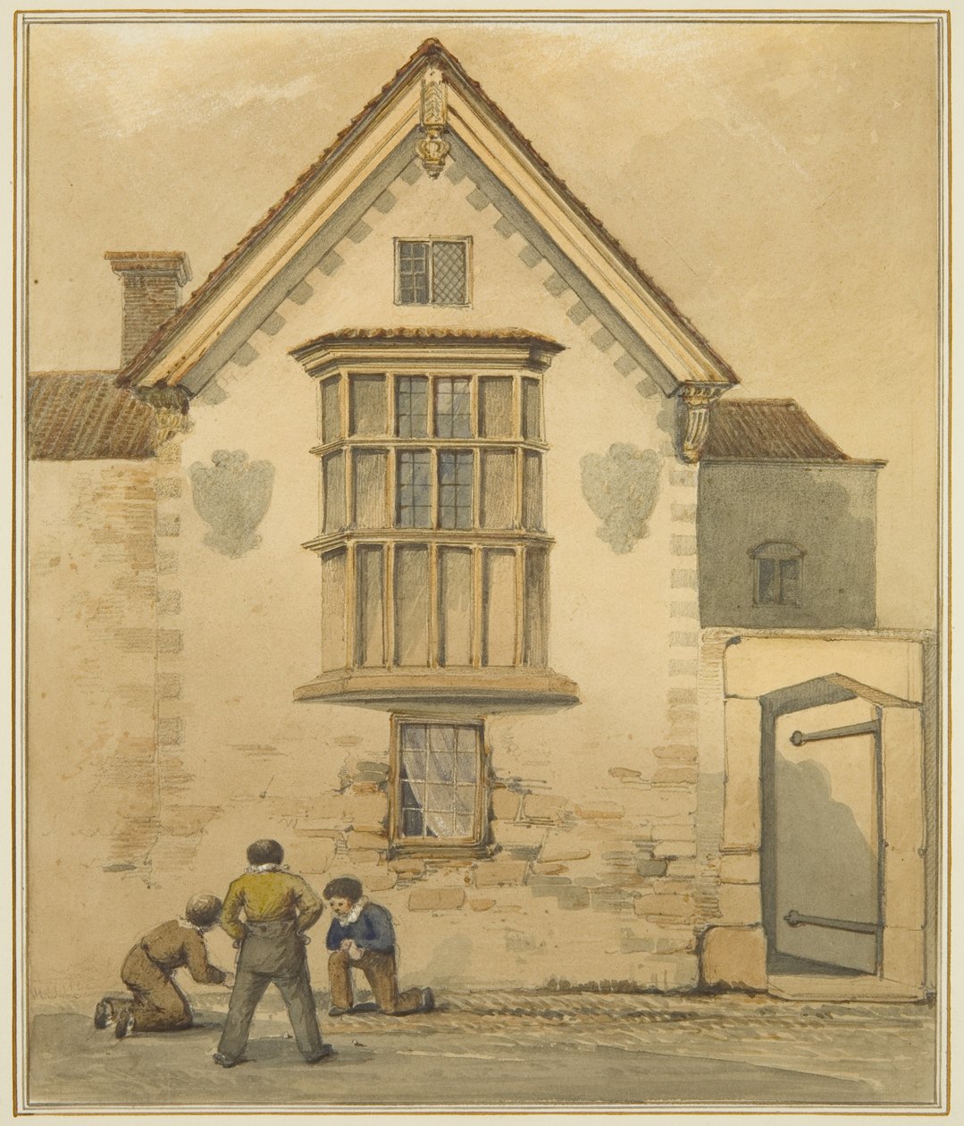 Vecchia casa, chiamata il Palazzo, in Pile Street da Thomas Leeson the Elder Rowbotham
