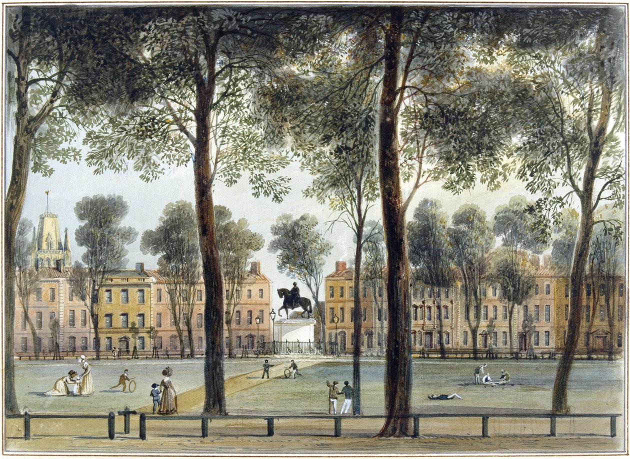 Queen Square, vista sud-est da Thomas Leeson the Elder Rowbotham